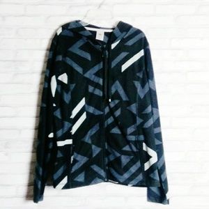 Athletic Works Black, White & Gray Zip Up Hoodie